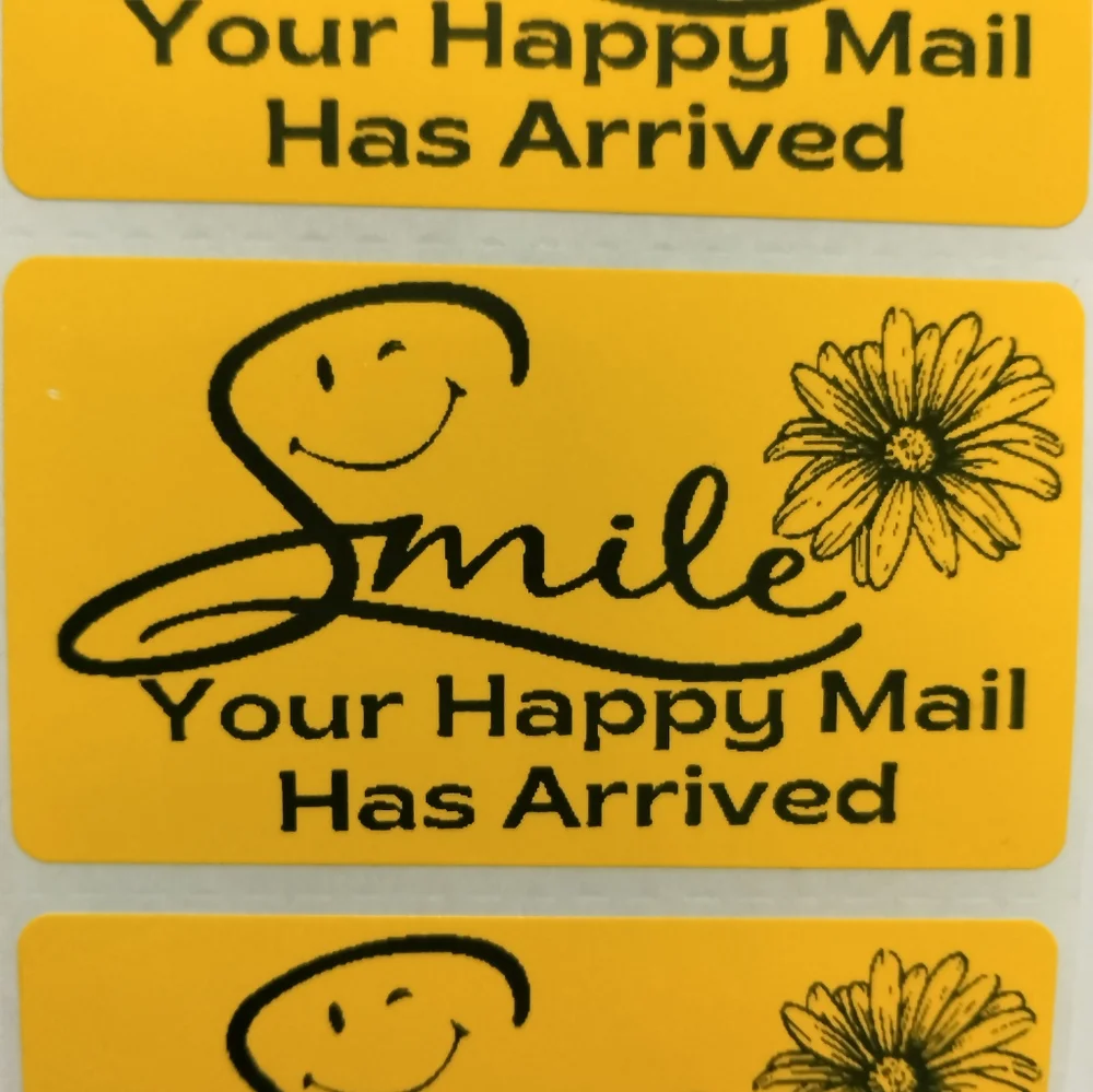 💙100 Smile Happy Mail- Shipping Labels Thermal Packaging Stickers 2.25